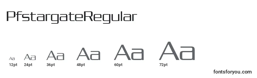 PfstargateRegular Font Sizes