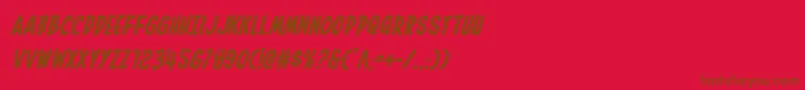 Inhouseeditionital Font – Brown Fonts on Red Background