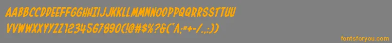 Inhouseeditionital Font – Orange Fonts on Gray Background