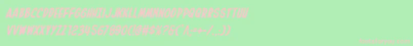 Inhouseeditionital Font – Pink Fonts on Green Background