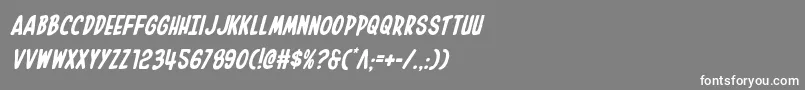 Inhouseeditionital Font – White Fonts on Gray Background