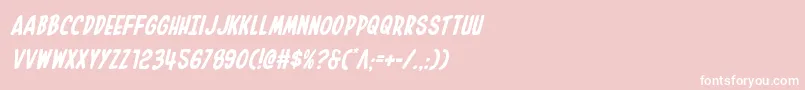 Inhouseeditionital Font – White Fonts on Pink Background