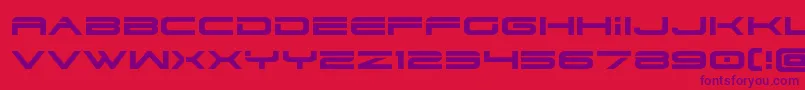 Dodger3expand Font – Purple Fonts on Red Background