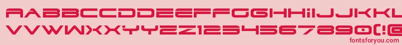 Dodger3expand Font – Red Fonts on Pink Background
