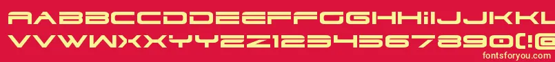 Dodger3expand Font – Yellow Fonts on Red Background
