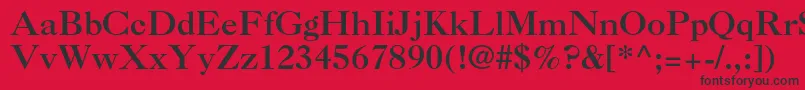 Caslon3ltstdRoman Font – Black Fonts on Red Background