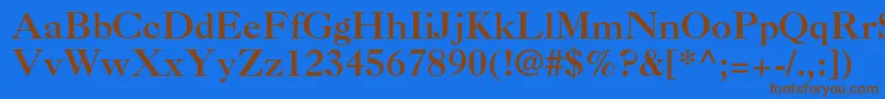 Caslon3ltstdRoman Font – Brown Fonts on Blue Background