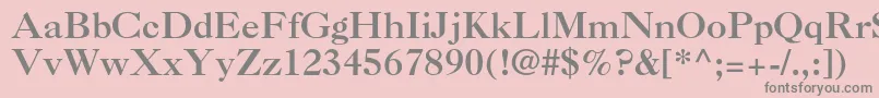 Caslon3ltstdRoman Font – Gray Fonts on Pink Background