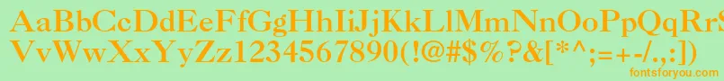 Caslon3ltstdRoman Font – Orange Fonts on Green Background