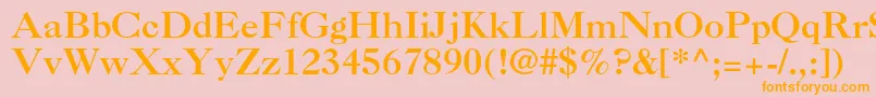 Caslon3ltstdRoman Font – Orange Fonts on Pink Background