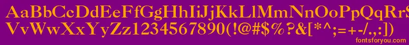 Caslon3ltstdRoman Font – Orange Fonts on Purple Background