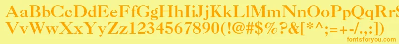 Caslon3ltstdRoman Font – Orange Fonts on Yellow Background