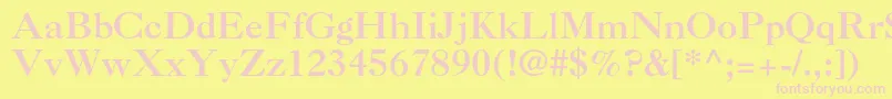 Caslon3ltstdRoman Font – Pink Fonts on Yellow Background