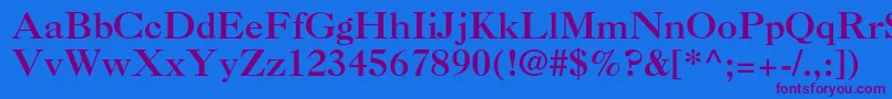 Caslon3ltstdRoman Font – Purple Fonts on Blue Background