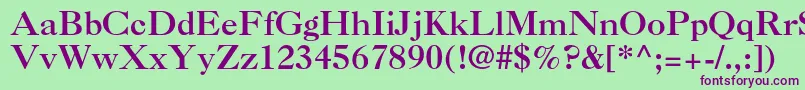 Caslon3ltstdRoman Font – Purple Fonts on Green Background