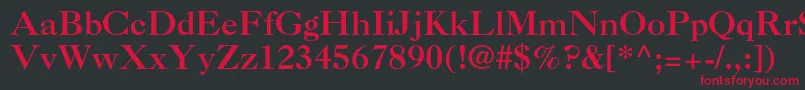 Caslon3ltstdRoman Font – Red Fonts on Black Background