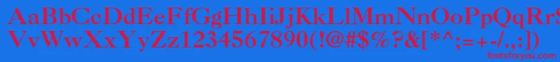 Шрифт Caslon3ltstdRoman – красные шрифты на синем фоне