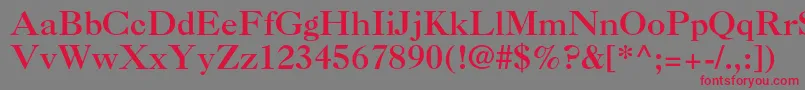 Caslon3ltstdRoman Font – Red Fonts on Gray Background