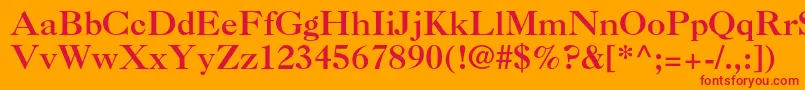 Caslon3ltstdRoman Font – Red Fonts on Orange Background