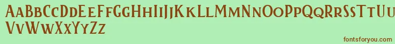 Kertayasafree-Schriftart – Braune Schriften auf grünem Hintergrund
