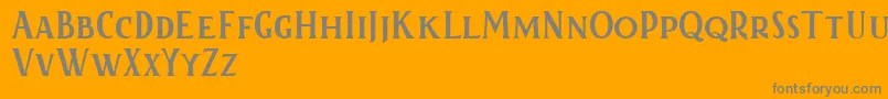 Kertayasafree Font – Gray Fonts on Orange Background