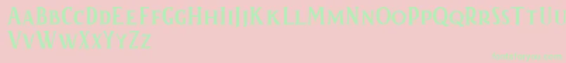 Kertayasafree-Schriftart – Grüne Schriften auf rosa Hintergrund