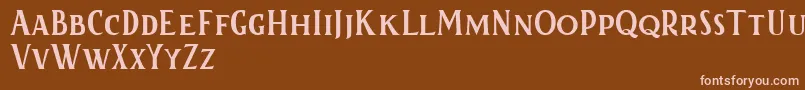 Kertayasafree Font – Pink Fonts on Brown Background