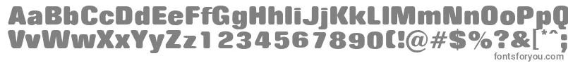 RollingnooneExtrabold-fontti – harmaat kirjasimet valkoisella taustalla