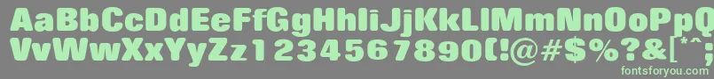 Fonte RollingnooneExtrabold – fontes verdes em um fundo cinza