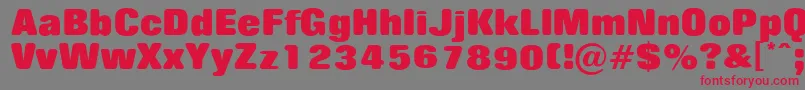 RollingnooneExtrabold-Schriftart – Rote Schriften auf grauem Hintergrund