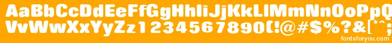 フォントRollingnooneExtrabold – オレンジの背景に白い文字