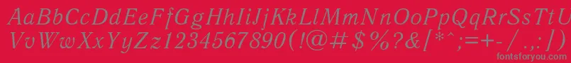 Antiquai Font – Gray Fonts on Red Background