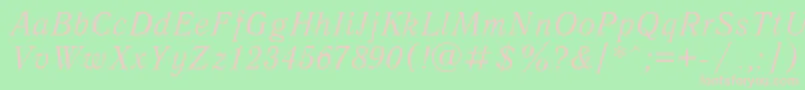 Antiquai Font – Pink Fonts on Green Background