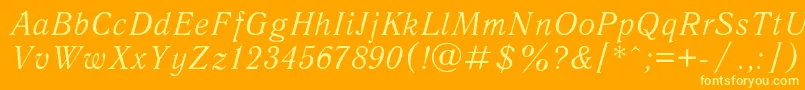 Antiquai Font – Yellow Fonts on Orange Background