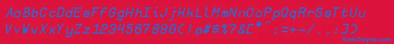 Borgenboldoblique Font – Blue Fonts on Red Background