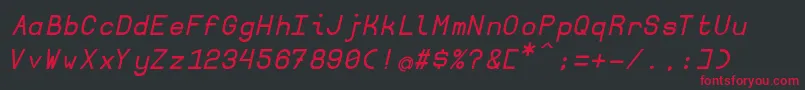 Borgenboldoblique Font – Red Fonts on Black Background