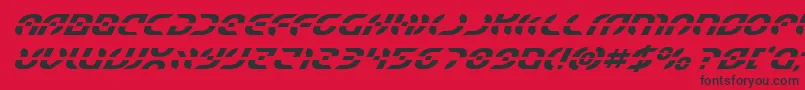 Starfightersuperital Font – Black Fonts on Red Background