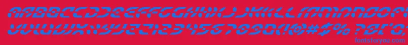 fuente Starfightersuperital – Fuentes Azules Sobre Fondo Rojo