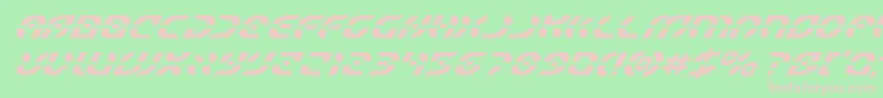 Starfightersuperital Font – Pink Fonts on Green Background