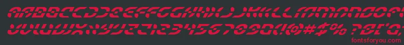 Starfightersuperital Font – Red Fonts on Black Background