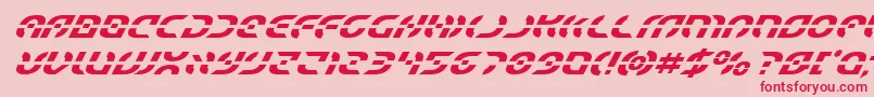 Starfightersuperital Font – Red Fonts on Pink Background