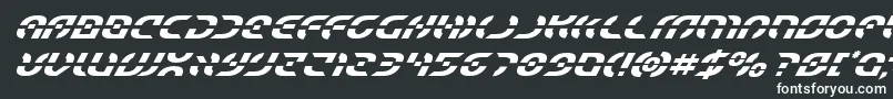 Starfightersuperital Font – White Fonts on Black Background