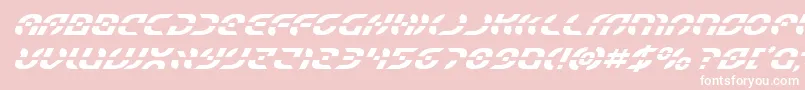 Starfightersuperital Font – White Fonts on Pink Background