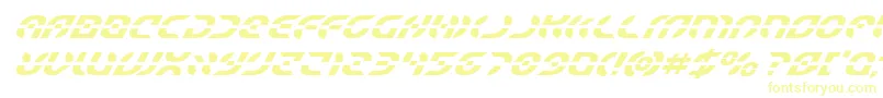Starfightersuperital-Schriftart – Gelbe Schriften