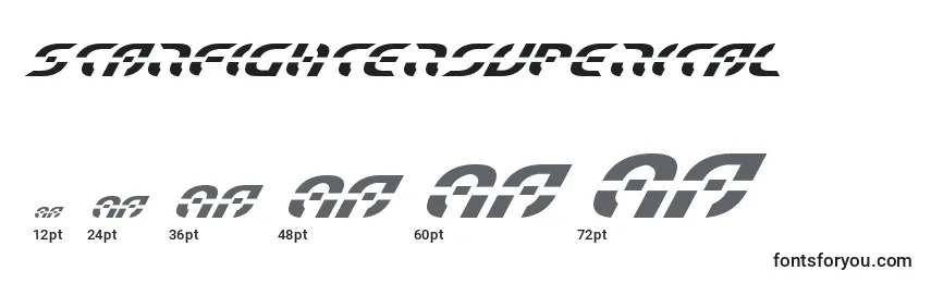 Starfightersuperital Font Sizes