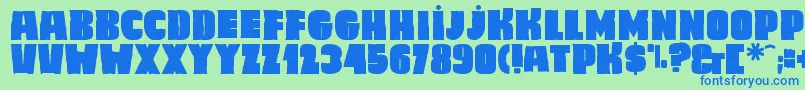 フォントCaligula – 青い文字は緑の背景です。
