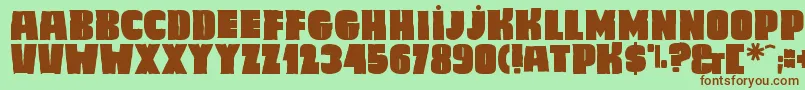 Caligula Font – Brown Fonts on Green Background