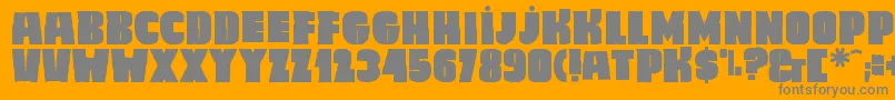 Caligula Font – Gray Fonts on Orange Background