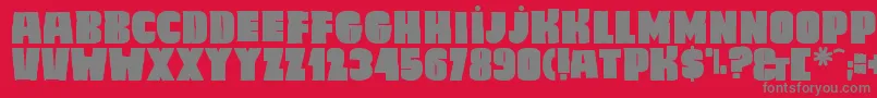 Caligula Font – Gray Fonts on Red Background