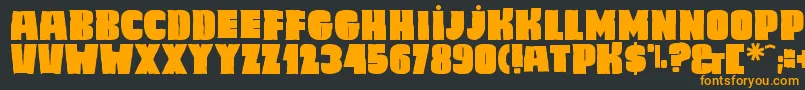 Caligula Font – Orange Fonts on Black Background